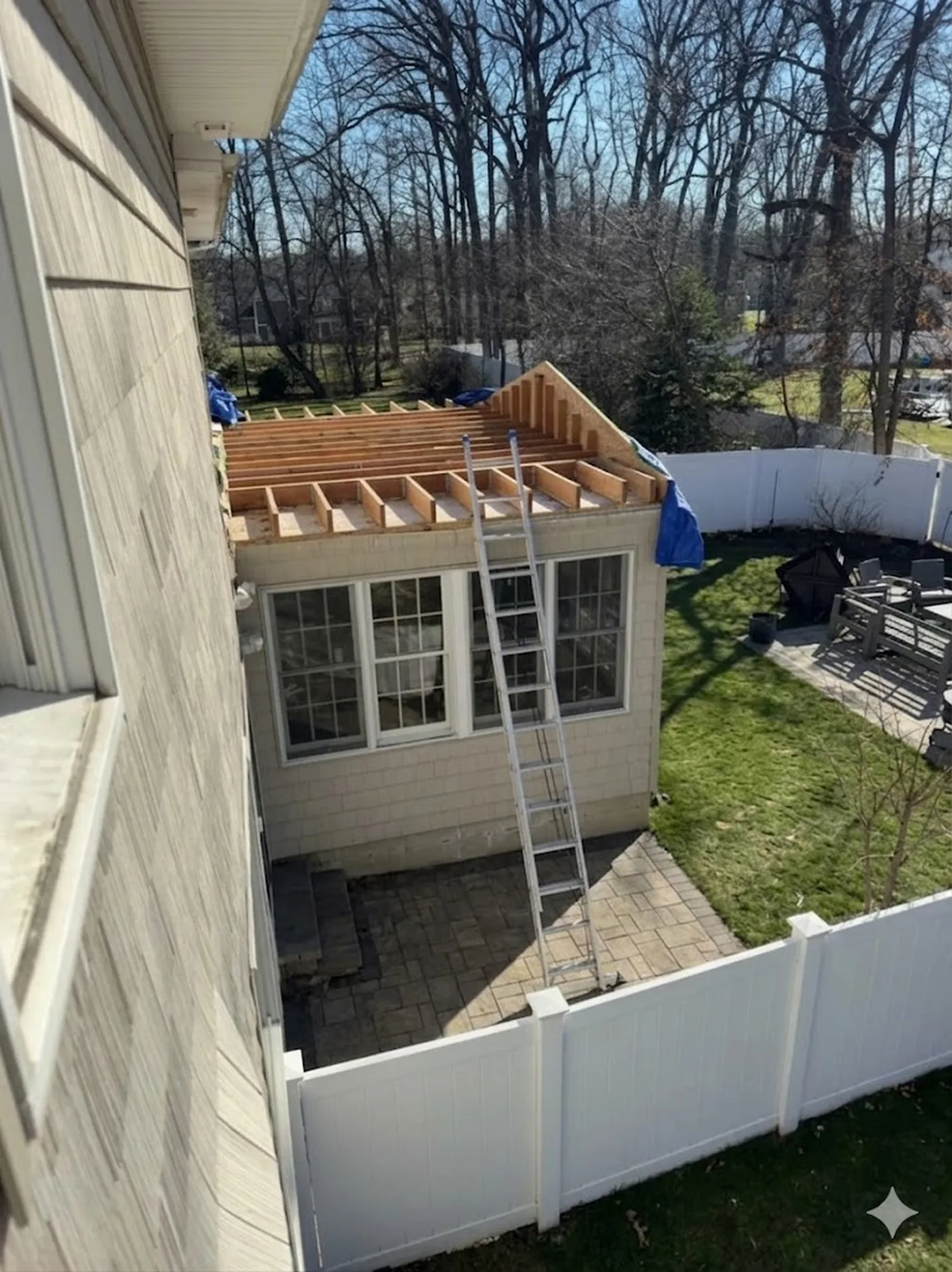Framing to weather-tight wrap — before
